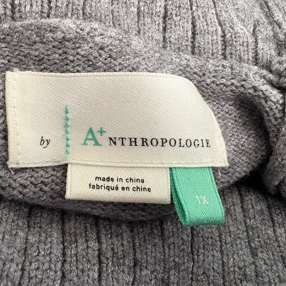 Anthropologie  Heather Gray Cowl Neck Sweater
Size 1X - Picture 4 of 6